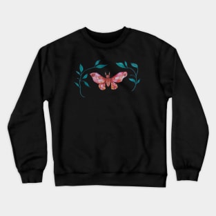 Butterfly with Plants Leaves Crewneck Sweatshirt